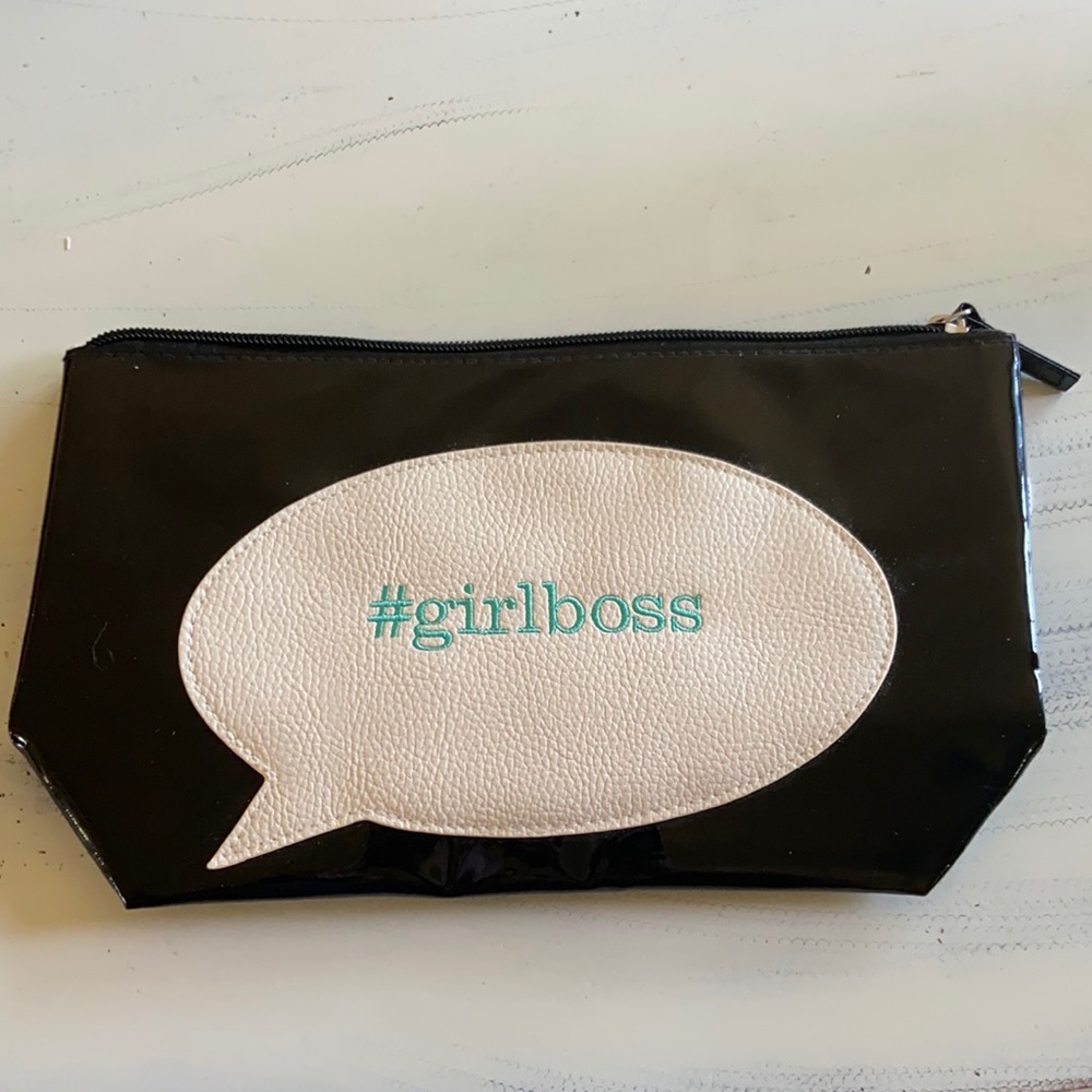 Initials Inc. Makeup Bag, Black Girl Boss
